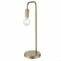 Homeroots 26.25 x 8 x 8 in. Perret 1-Light Aged Brass Table Lamp 399144